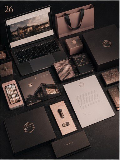 Complete brand launch kit with brochure, website and packaging