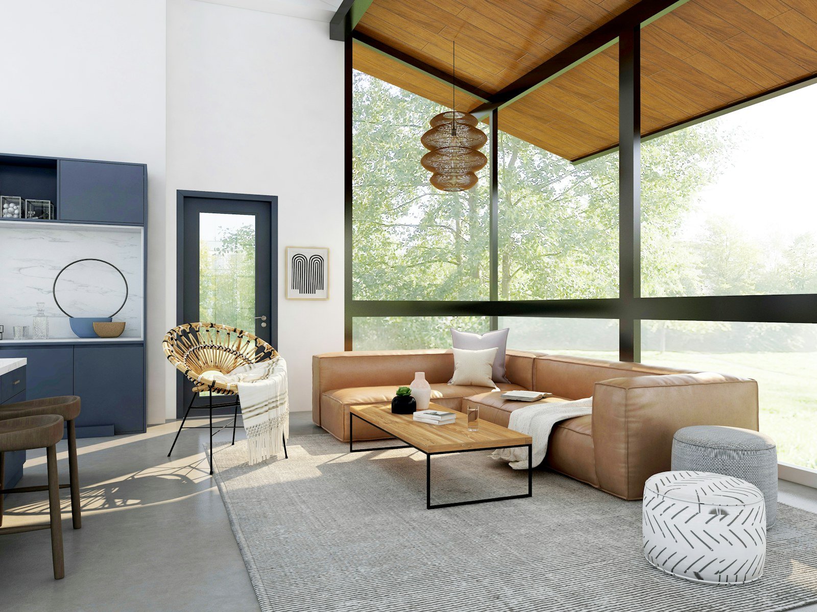 Modern interior concept visualization
